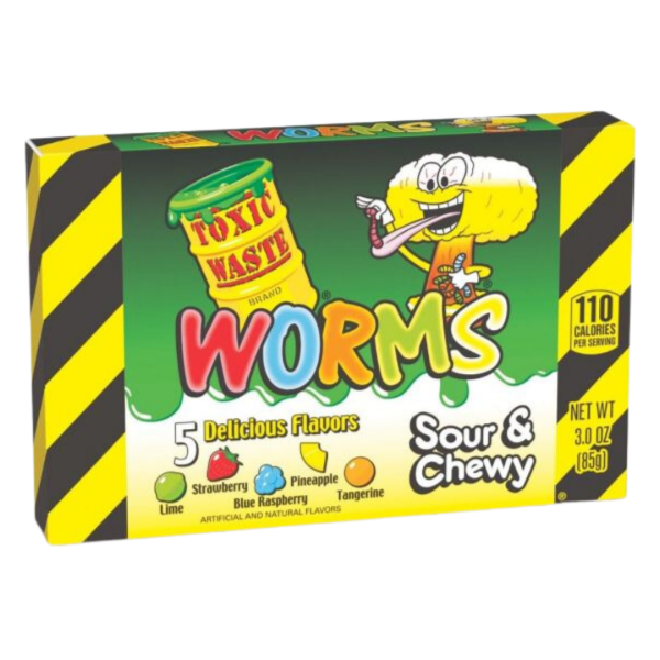 Toxic Waste Theatre Box Sour Worms 85g