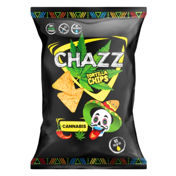 Chazz Tortilla Chips Cannabis & Jalapeno 100g MHD 15.06.25