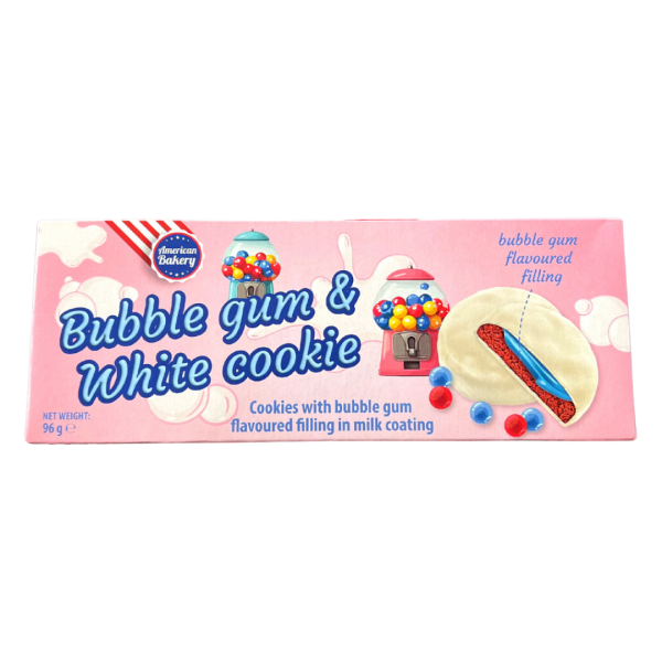 American Bakery Bubblegum & White Cookie 96g MHD 21.10.25