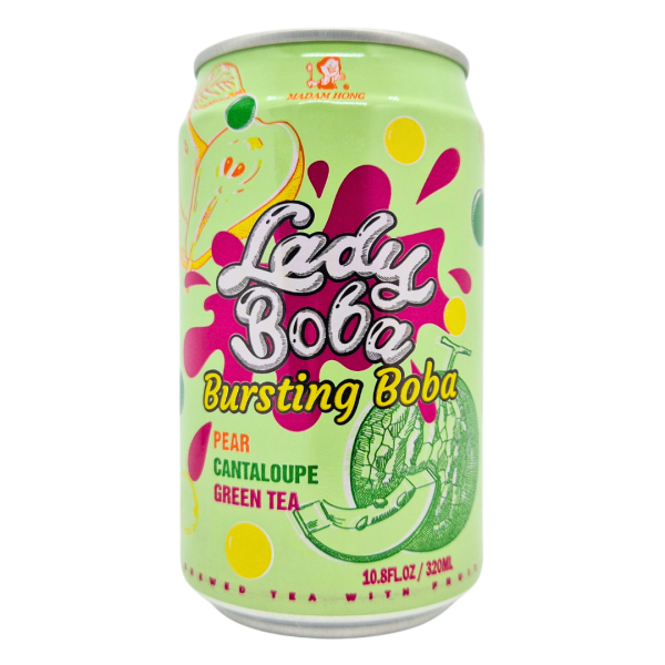 Lady Boba Bubble Tea Pear Cantaloupe Green Tea 320ml