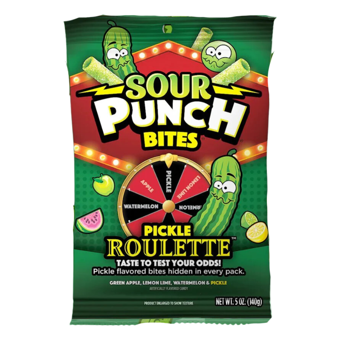 Sour Punch Bites Pickle Roulette Halal 140g