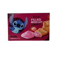 Binqi Stitch Filled Biscuit Strawberry Flavor 50g