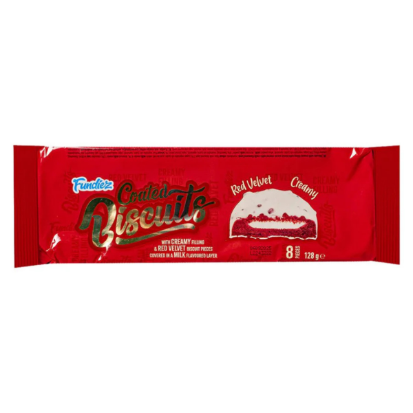 Fundiez Coated Biscuits Red Velvet 128g