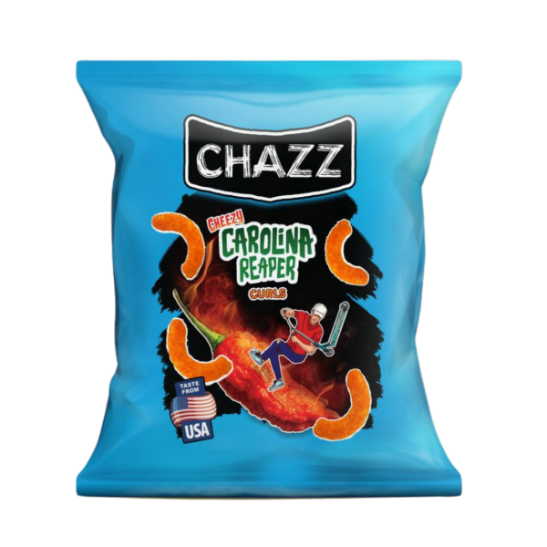 Chazz Crispy Corn Curls with Carolina Reaper Pepper 100g