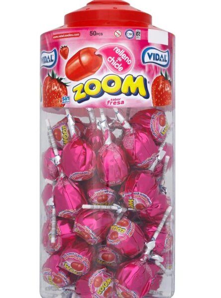 Vidal Strawberry Zoom Gum Lollies 25,86g