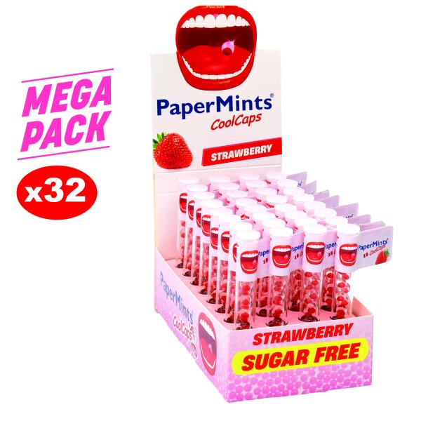 Papermints CoolCaps Tube Strawberry