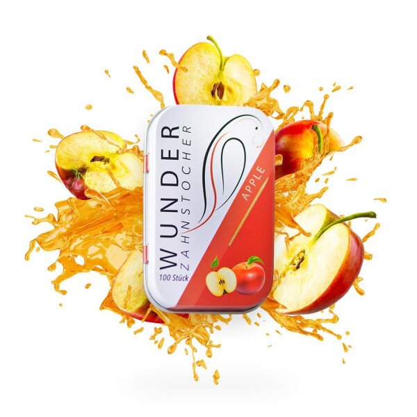 Wunder Zahnstocher Apple in Metalldose &ndash; 100 aromatisierte Sticks