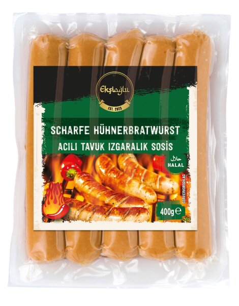 Eksioglu Sosis - Scharfe H&uuml;hnerbratwurst 400g