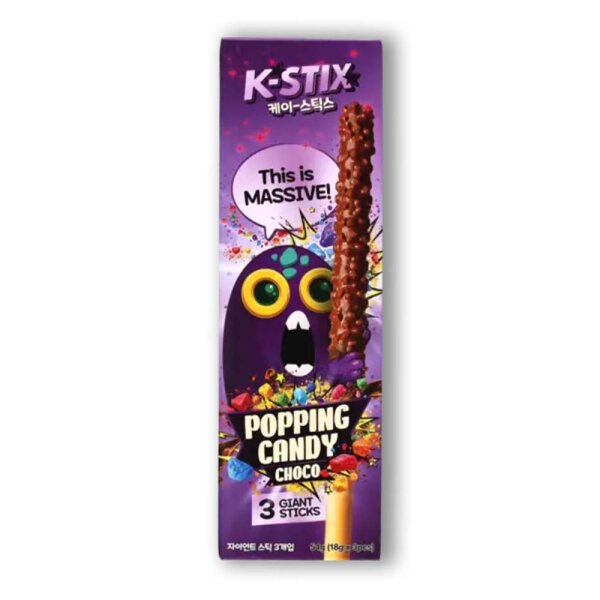 K-STIX Popping Candy Choco 3x18g