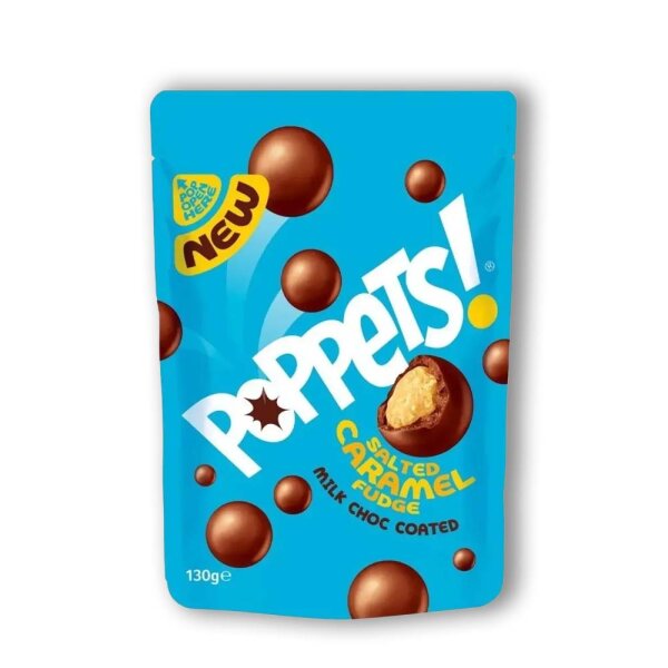 Poppets Salted Caramel Fudge 130g