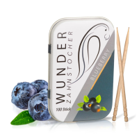 Wunder Zahnstocher Blueberry in Metalldose &ndash; 100...